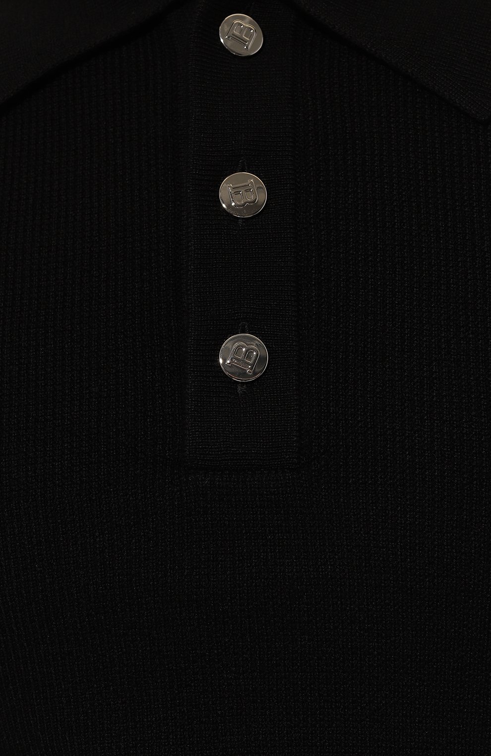 Шерстяное поло BALMAIN черного цвета по цене 94150 руб., арт. DH1GB066/KE93, фото 5 Шерстяное поло BALMAIN, арт. DH1GB066/KE93, фото 5
