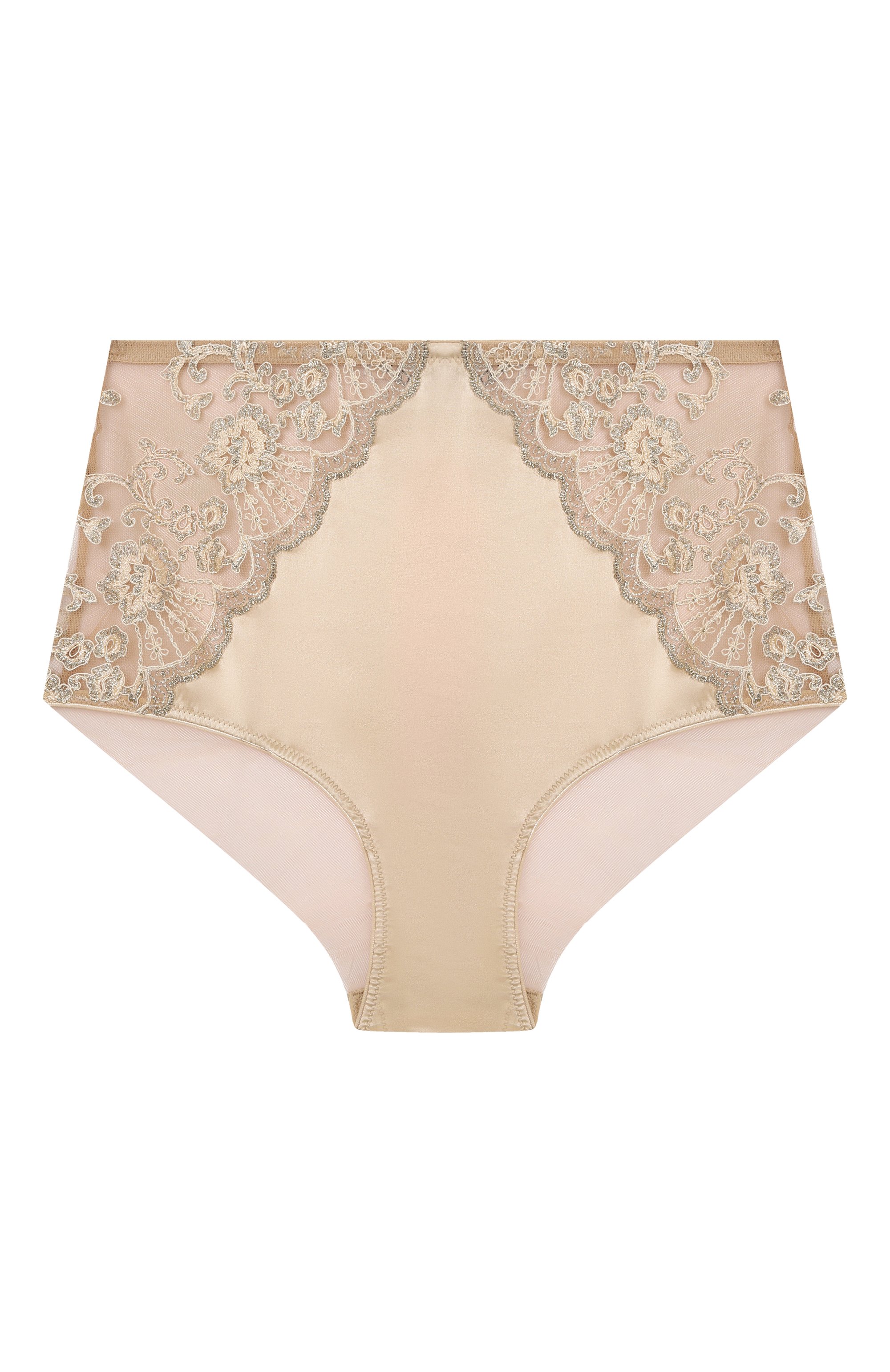 Трусы с завышенной талией I.D. SARRIERI бежевого цвета по цене 33500 руб., арт. M2545, фото 1 Трусы с завышенной талией I.D. SARRIERI, арт. M2545, фото 1