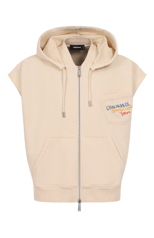 Хлопковая толстовка Dsquared2 S78HG0028/S25140 Бежевый S78HG0028/S25140