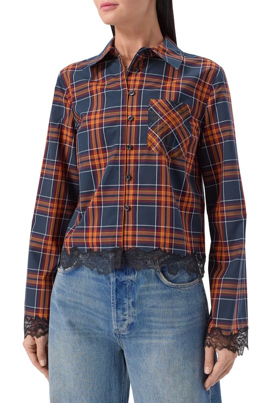 Хлопковая рубашка 3.1 Phillip Lim F251-21735CNP Разноцветный  F251-21735CNP Фото 3