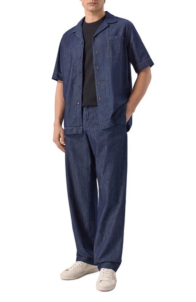 Джинсовая рубашка DRIES VAN NOTEN темно-синего цвета по цене 49950 руб., арт. 020743/3386, фото 2 Джинсовая рубашка DRIES VAN NOTEN, арт. 020743/3386, фото 2