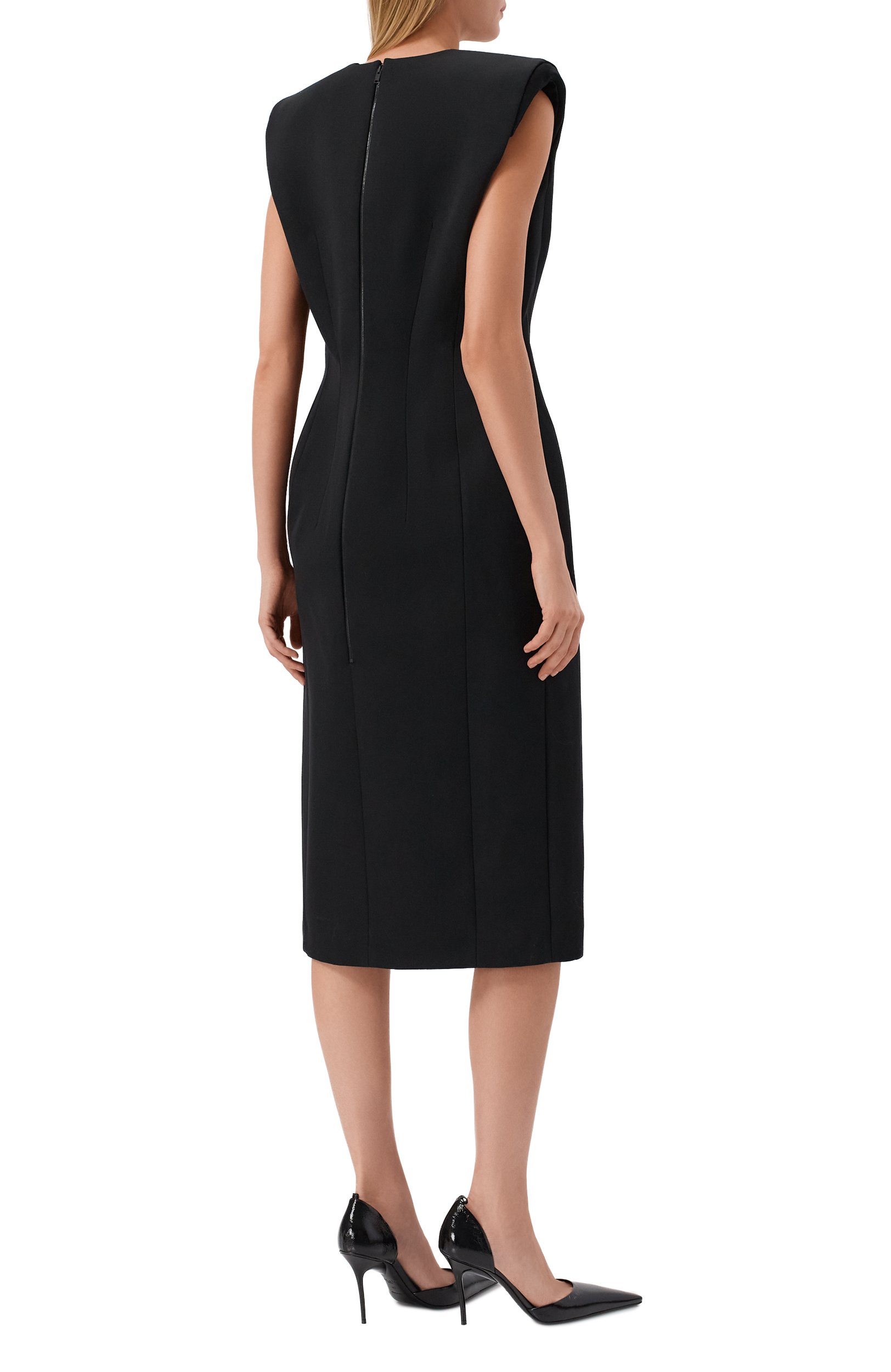 Шерстяное платье MUGLER черного цвета по цене 213000 руб., арт. 26F1R018691020, фото 3 Шерстяное платье MUGLER, арт. 26F1R018691020, фото 3