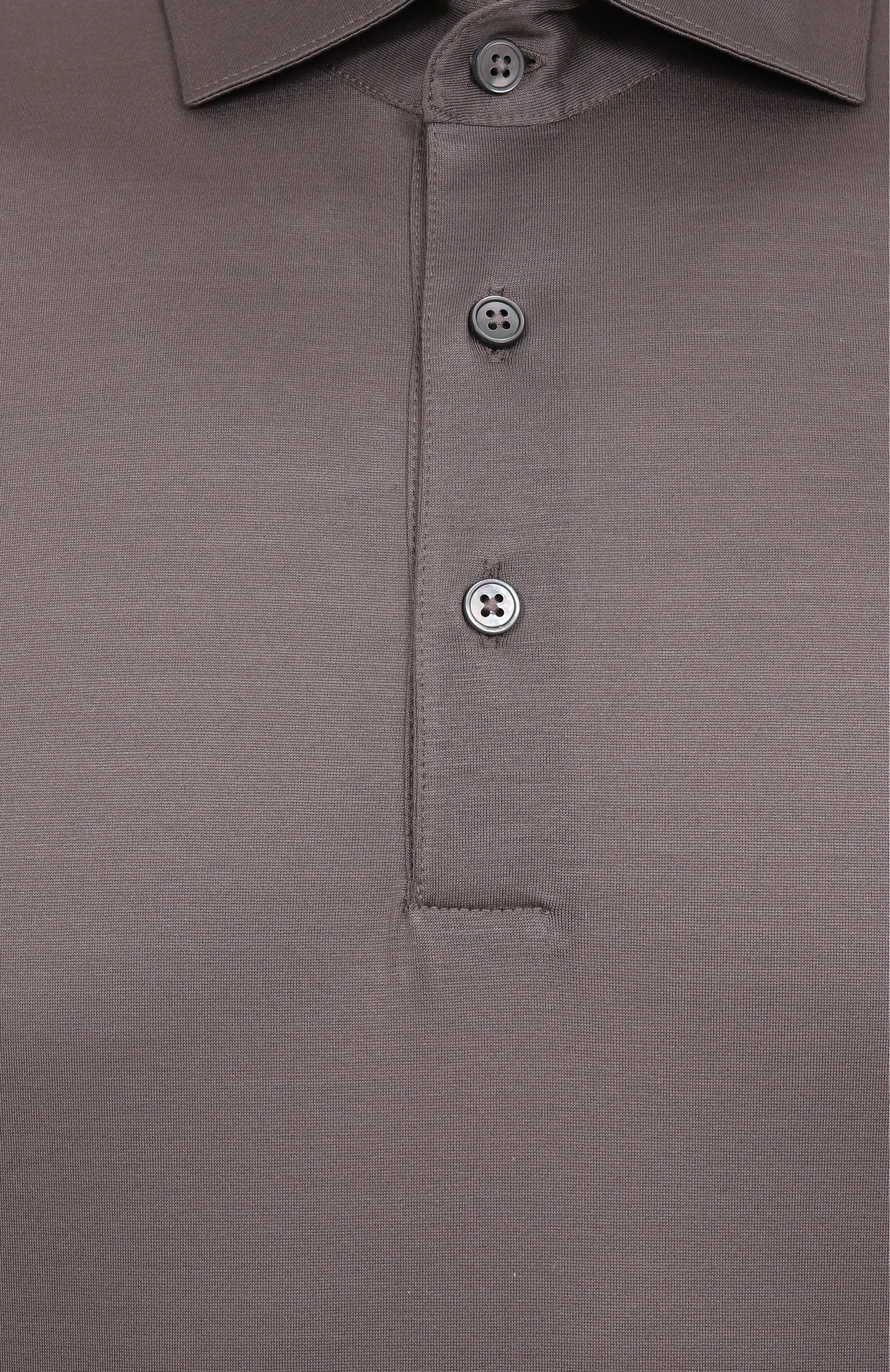 Хлопковое поло GRAN SASSO серого цвета по цене 19250 руб., арт. 60103/74002, фото 6 Хлопковое поло GRAN SASSO, арт. 60103/74002, фото 6