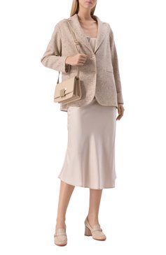 Женские кожаные туфли SANTONI бежевого цвета, арт. WDCG71240SX1NZZF | Фото 2 (Материал сплава: Проставлено; Материал внешний: Натуральная кожа; Материал внутренний: Натуральная кожа; Драгоценные камни: Проставлено; Подошва: Плоская; Каблук тип: Устойчивый; Каблук высота: Высокий)