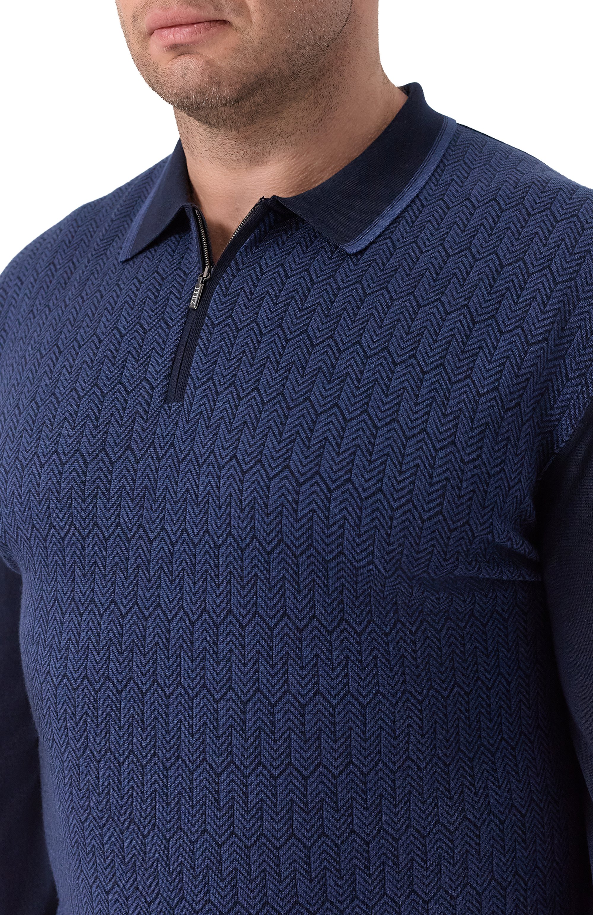 Поло из шерсти и шелка ZILLI, арт. KZP001M0230VHE001, фото 5