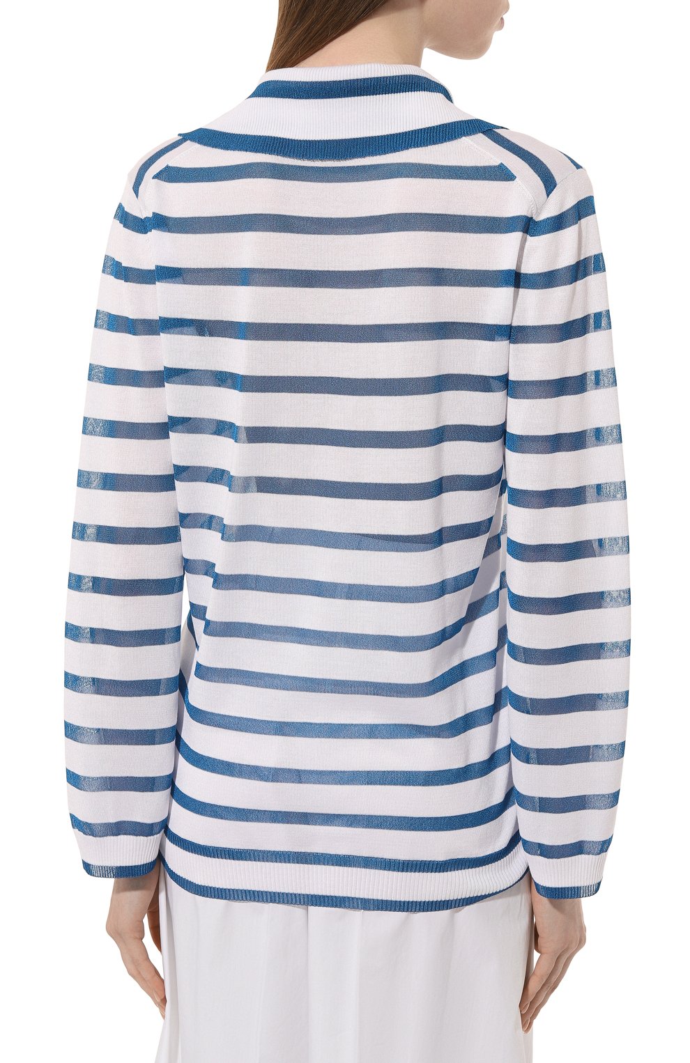 Пуловер из вискозы AND THE BRAND голубого цвета по цене 25760 руб., арт. S23-JM017-1603-1044, фото 4 Пуловер из вискозы AND THE BRAND, арт. S23-JM017-1603-1044, фото 4