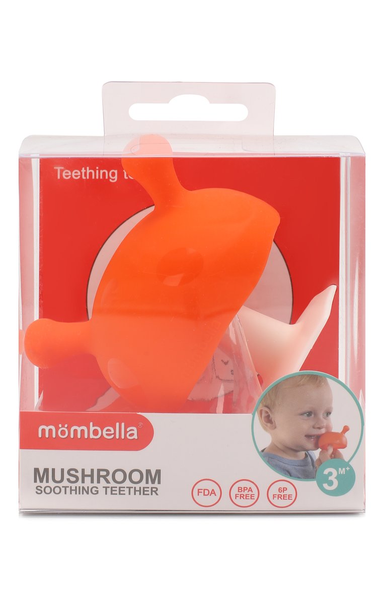 Детского прорезыватель MOMBELLA оранжевого цвета, арт. 8055 | Фото 1 (Игрушки: Малыши - прорезыватели; Региональные ограничения белый список (Axapta Mercury): Не проставлено; Нос: Не проставлено)