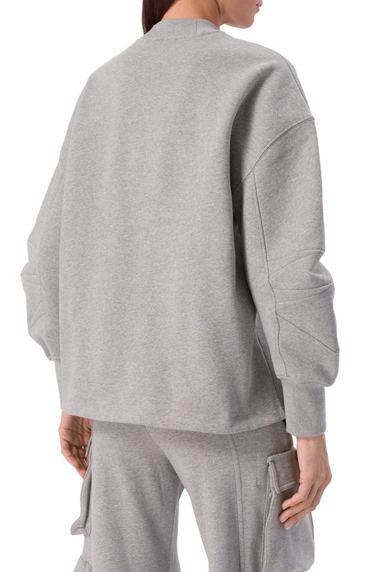 Хлопковый свитшот The Attico 260WCF00024/JJF003AA Серый  260WCF00024/JJF003AA Фото 4