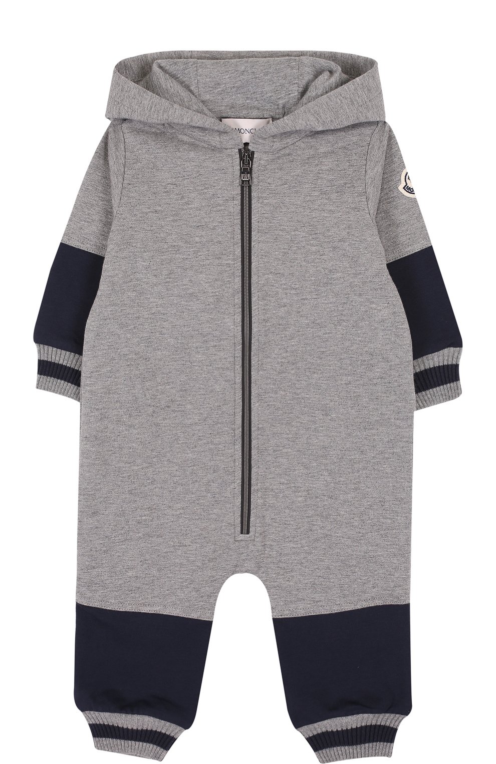 Хлопковый комбинезон на молнии с капюшоном MONCLER ENFANT, арт. D2-951-85071-05-80996, фото 1