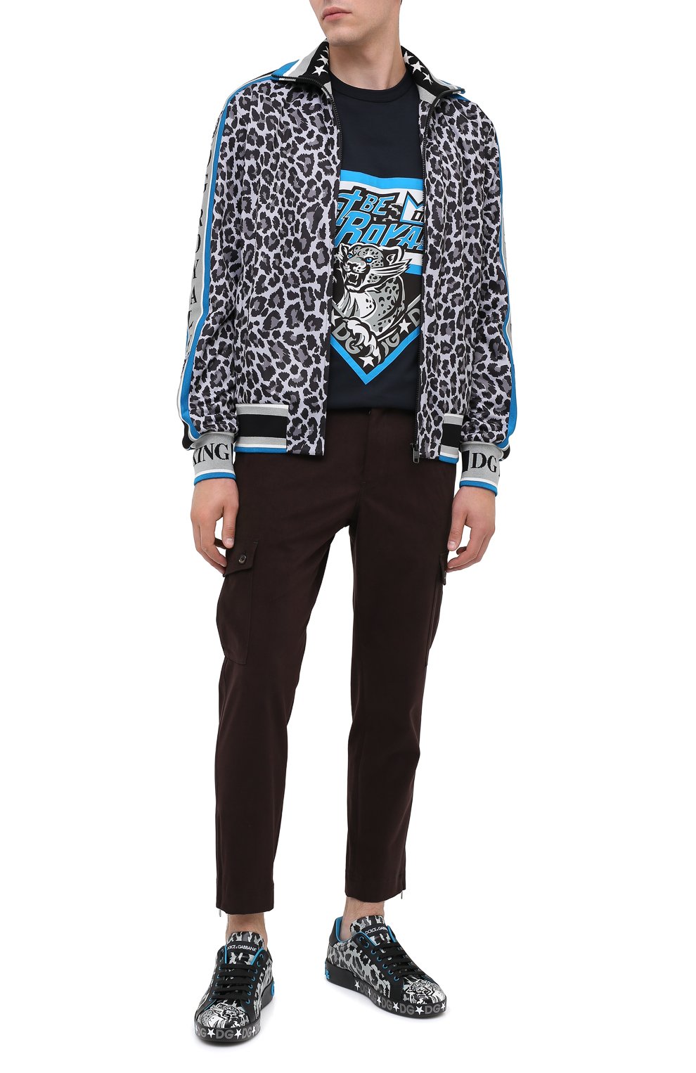 Кожаные кеды portofino DOLCE & GABBANA, арт. CS1772/AX909, фото 2