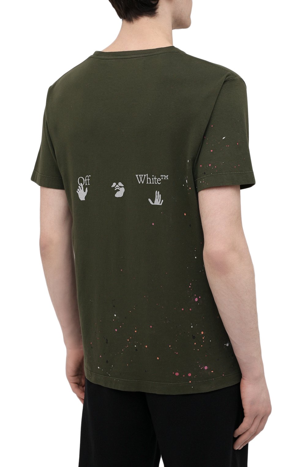 Хлопковая футболка OFF-WHITE, арт. 0MAA027S21JER002, фото 4