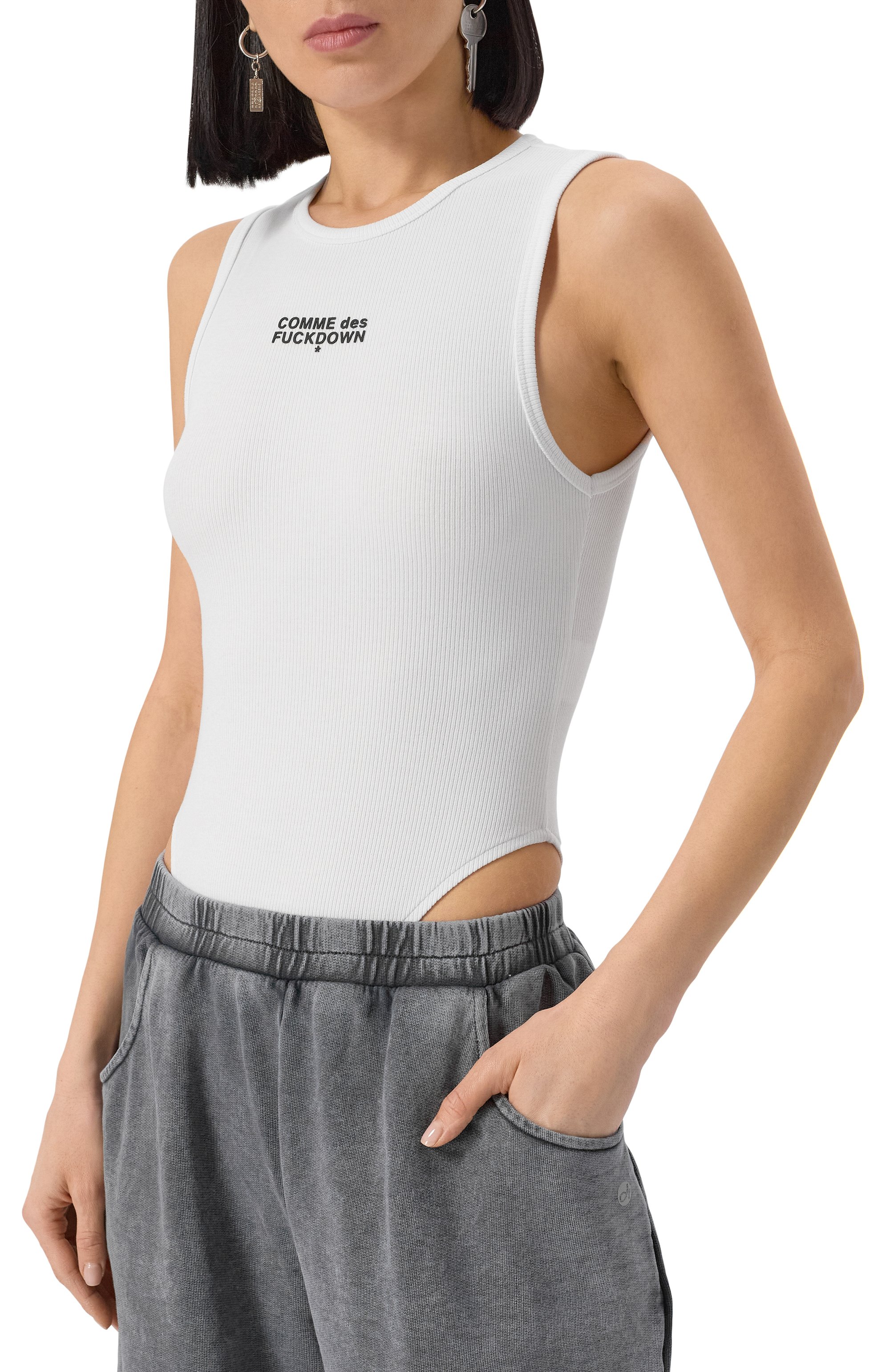 Хлопковое боди COMME DES FUCKDOWN, арт. CFABW01244, фото 3
