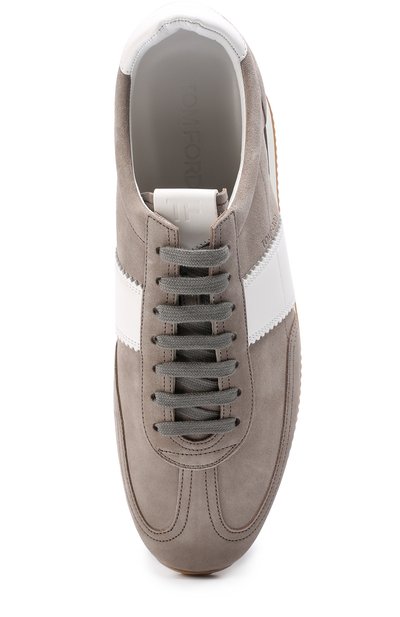 Замшевые кроссовки с контрастными кожаными вставками TOM FORD, арт. J0948T/RSK, фото 5