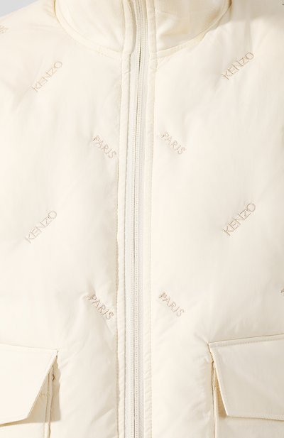 Пуховый бомбер KENZO белого цвета по цене 41550 руб., арт. FA52BL105580, фото 5 Пуховый бомбер KENZO, арт. FA52BL105580, фото 5