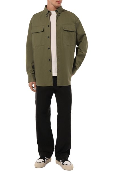 Хлопковая рубашка OFF-WHITE, арт. 0MES009F24FAB001, фото 2