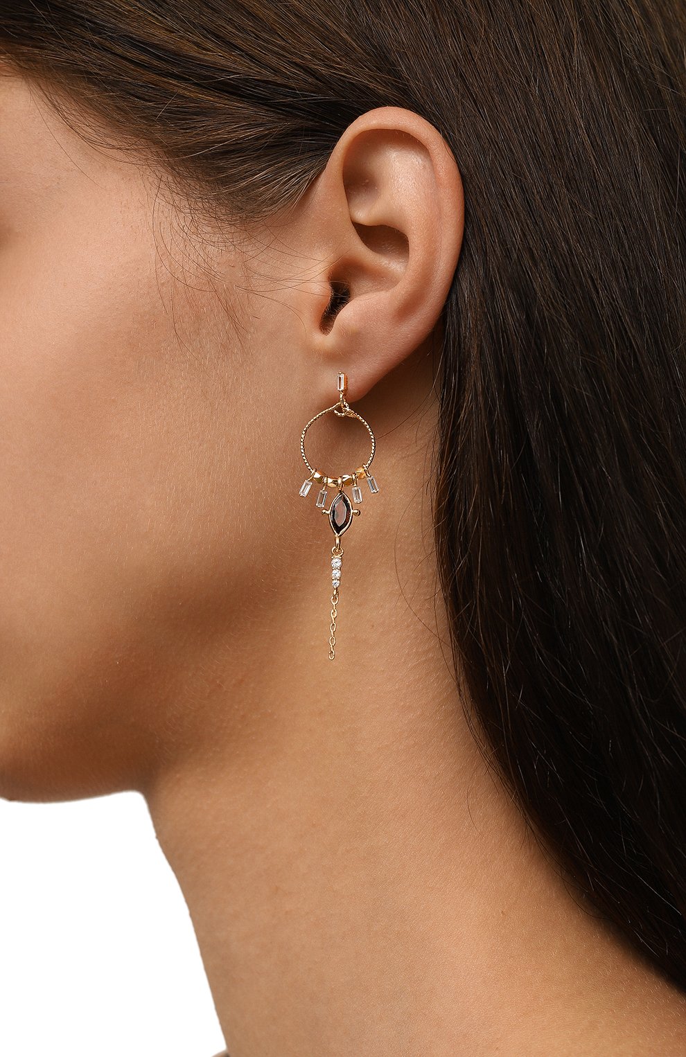 Серьги HANKA_IN золотого цвета по цене 15450 руб., арт. DIA-B0L-GRE-0.5M, фото 2 Серьги HANKA_IN, арт. DIA-B0L-GRE-0.5M, фото 2