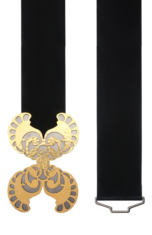 Замшевый пояс Saint Laurent Чёрный, фото 3