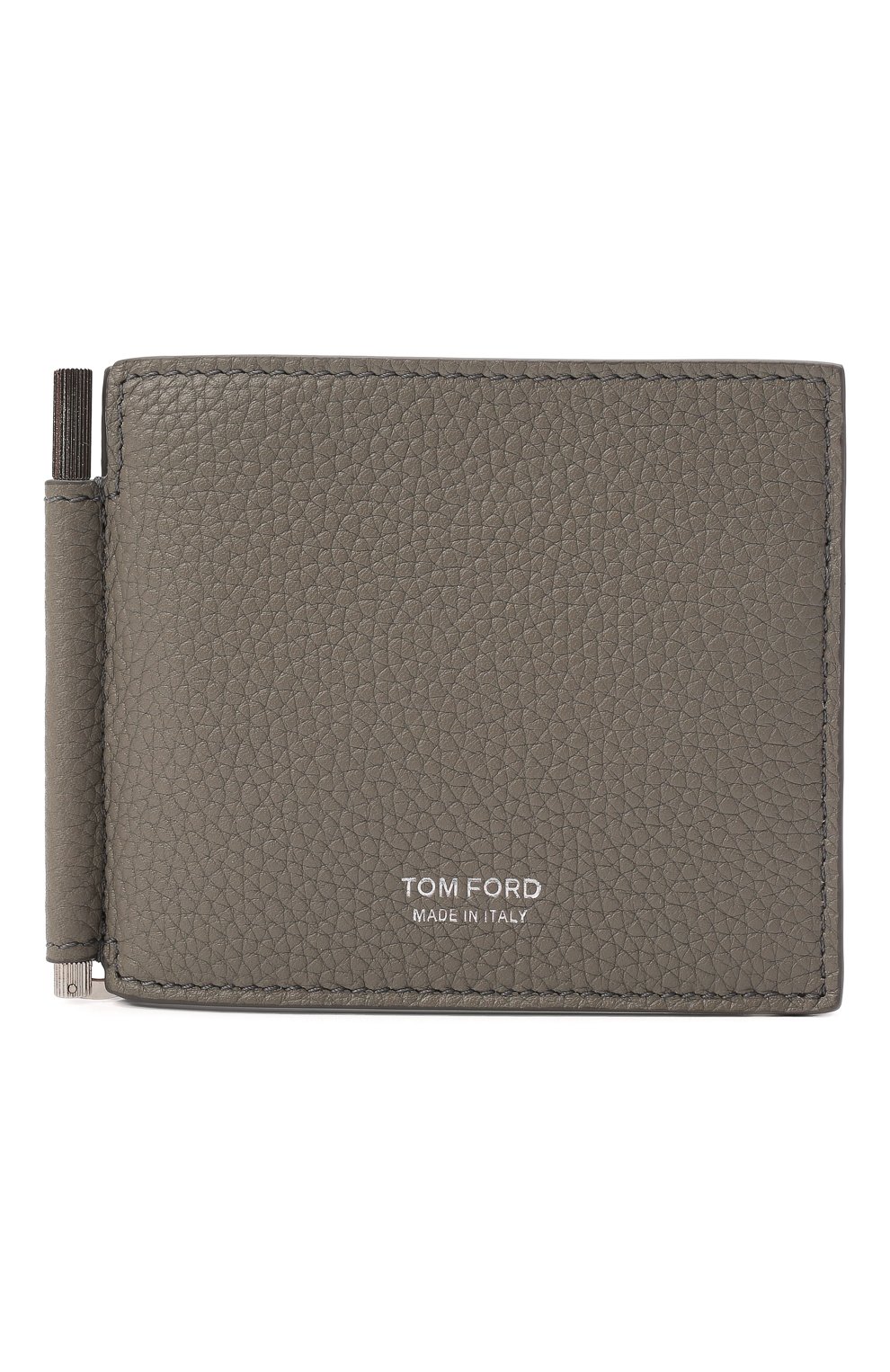 Кожаный зажим для купюр TOM FORD серого цвета по цене 56850 руб., арт. Y0231P-LCL158, фото 1 Кожаный зажим для купюр TOM FORD, арт. Y0231P-LCL158, фото 1
