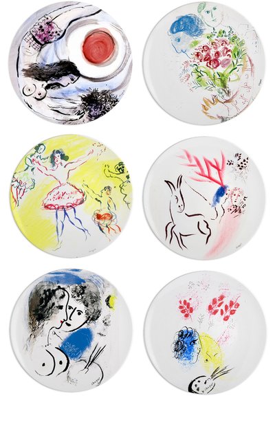 Набор из 6-ти обеденных тарелок collection marc chagall BERNARDAUD, арт. 0088/13-6
