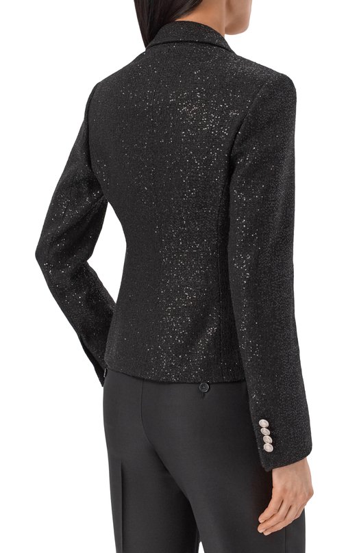 Жакет с отделкой пайетками Kiton D59509K0937G Чёрный  D59509K0937G Фото 4