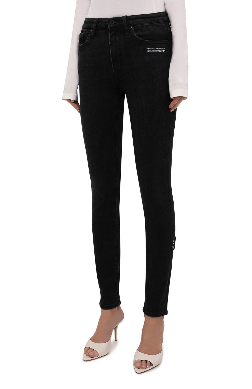 Джинсы OFF-WHITE черного цвета по цене 47800 руб., арт. 0WYA003F21DEN002, фото 3 Джинсы OFF-WHITE, арт. 0WYA003F21DEN002, фото 3