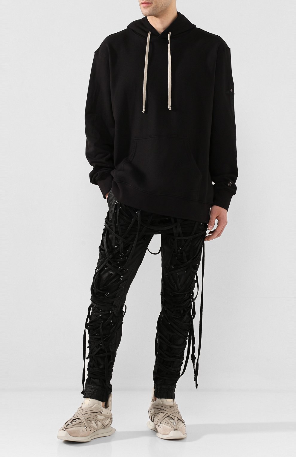 Хлопковое худи rick owens x champion RICK OWENS, арт. CM20S0014/215154, фото 2