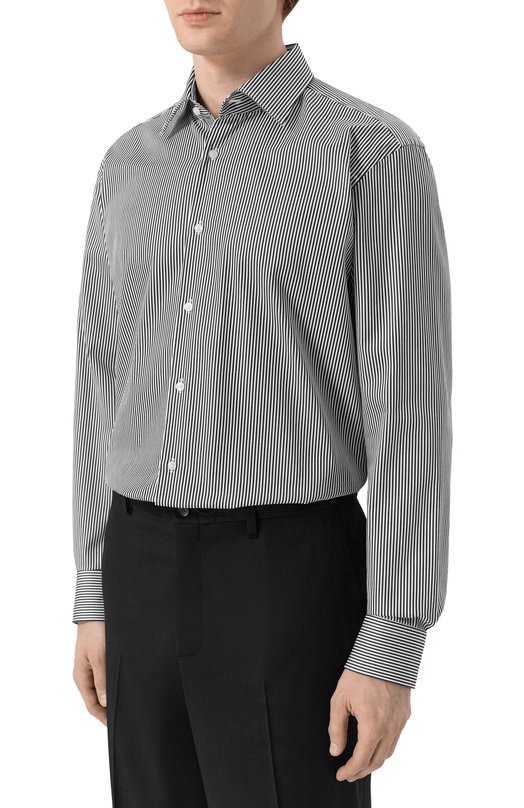 Хлопковая сорочка BOSS 50549904 Чёрно-белый  50549904 Фото 3