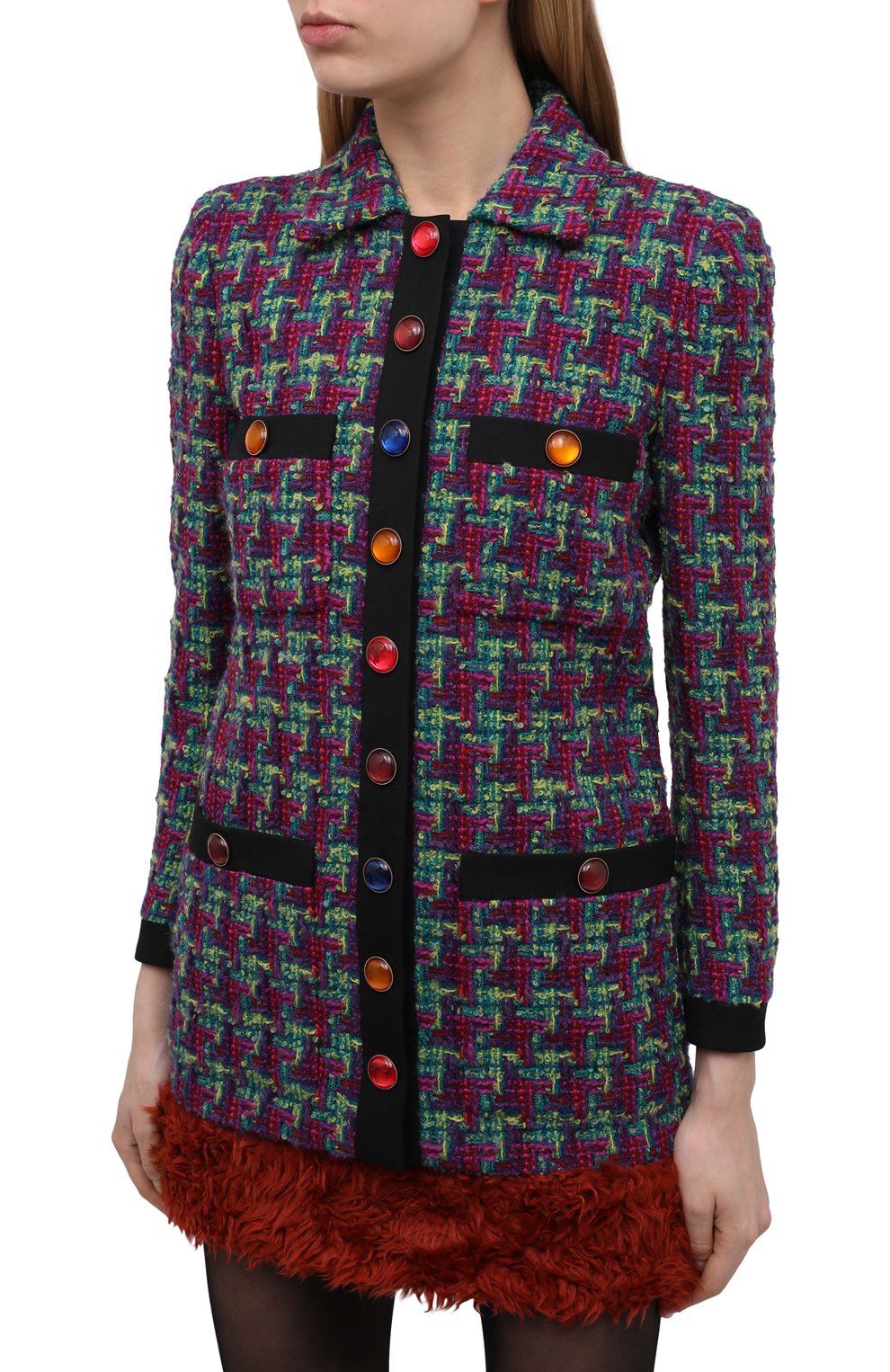 Шерстяной жакет SAINT LAURENT, арт. 675845/Y7D64, фото 3