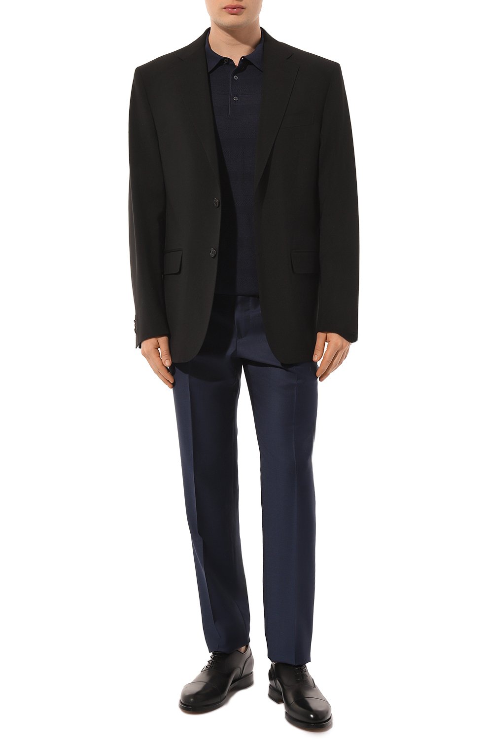 Шерстяные брюки ZEGNA темно-синего цвета по цене 96350 руб., арт. 726F10A7/75TB12, фото 2 Шерстяные брюки ZEGNA, арт. 726F10A7/75TB12, фото 2