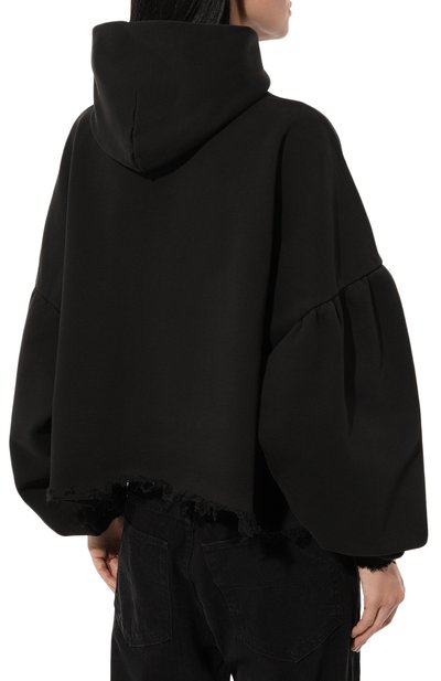 Хлопковое худи BALENCIAGA черного цвета по цене 132000 руб., арт. 783397/TQVS9, фото 4 Хлопковое худи BALENCIAGA, арт. 783397/TQVS9, фото 4