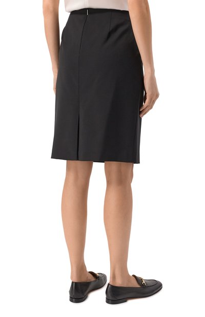 Шерстяная юбка BOSS черного цвета по цене 25500 руб., арт. 50490036, фото 4 Шерстяная юбка BOSS, арт. 50490036, фото 4