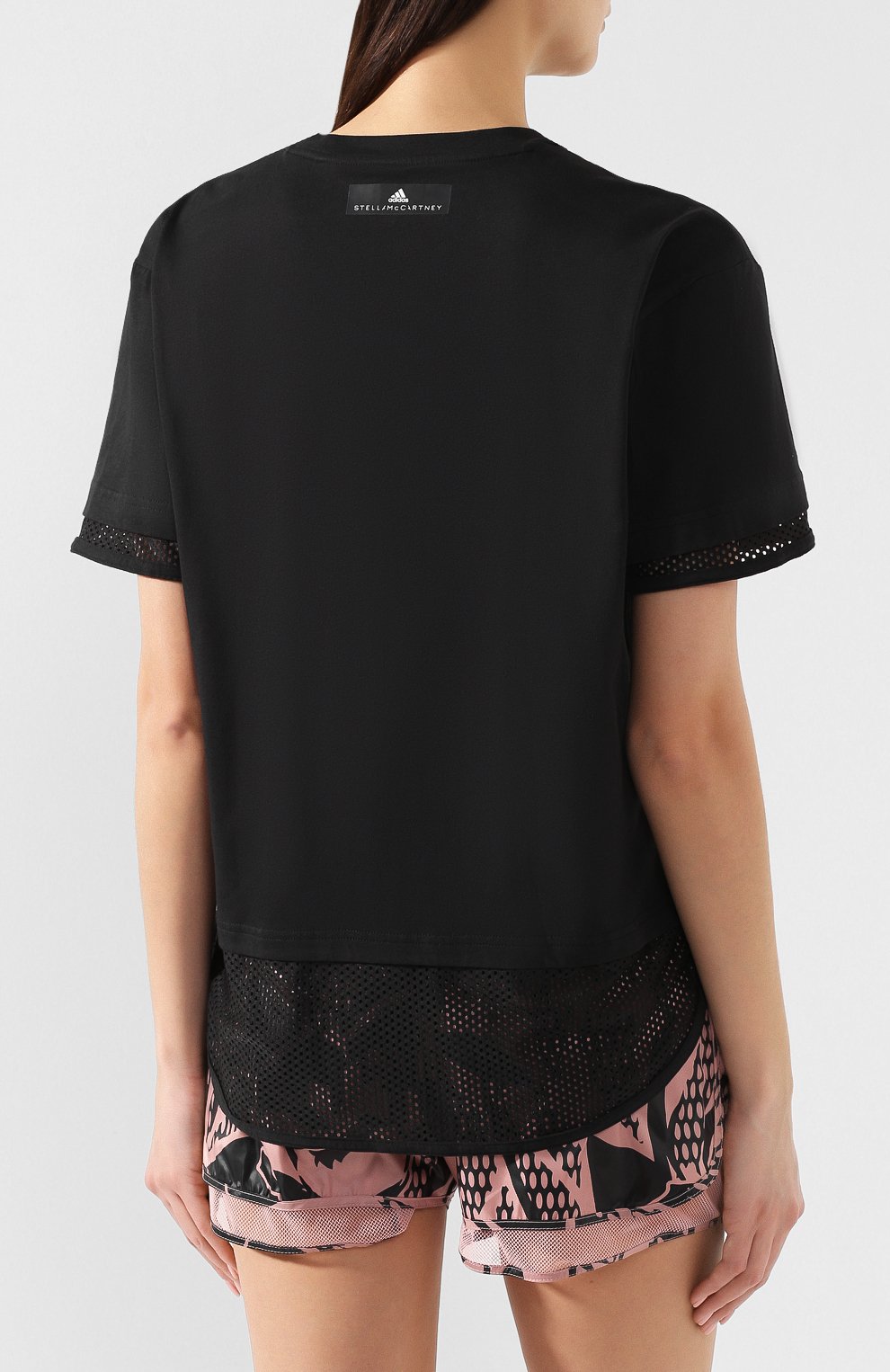 Хлопковая футболка ADIDAS BY STELLA MCCARTNEY черного цвета по цене 3995 руб., арт. DT9226, фото 4 Хлопковая футболка ADIDAS BY STELLA MCCARTNEY, арт. DT9226, фото 4
