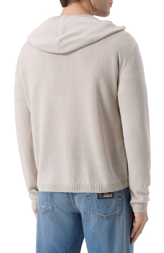 Худи изо льна и кашемира MVST 25E/X1P/0/A003/7639 Серый  25E/X1P/0/A003/7639 Фото 4