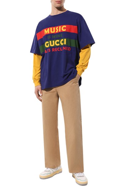 Хлопковый лонгслив GUCCI разноцветного цвета по цене 83520 руб., арт. 677425 XJDXQ, фото 2 Хлопковый лонгслив GUCCI, арт. 677425 XJDXQ, фото 2