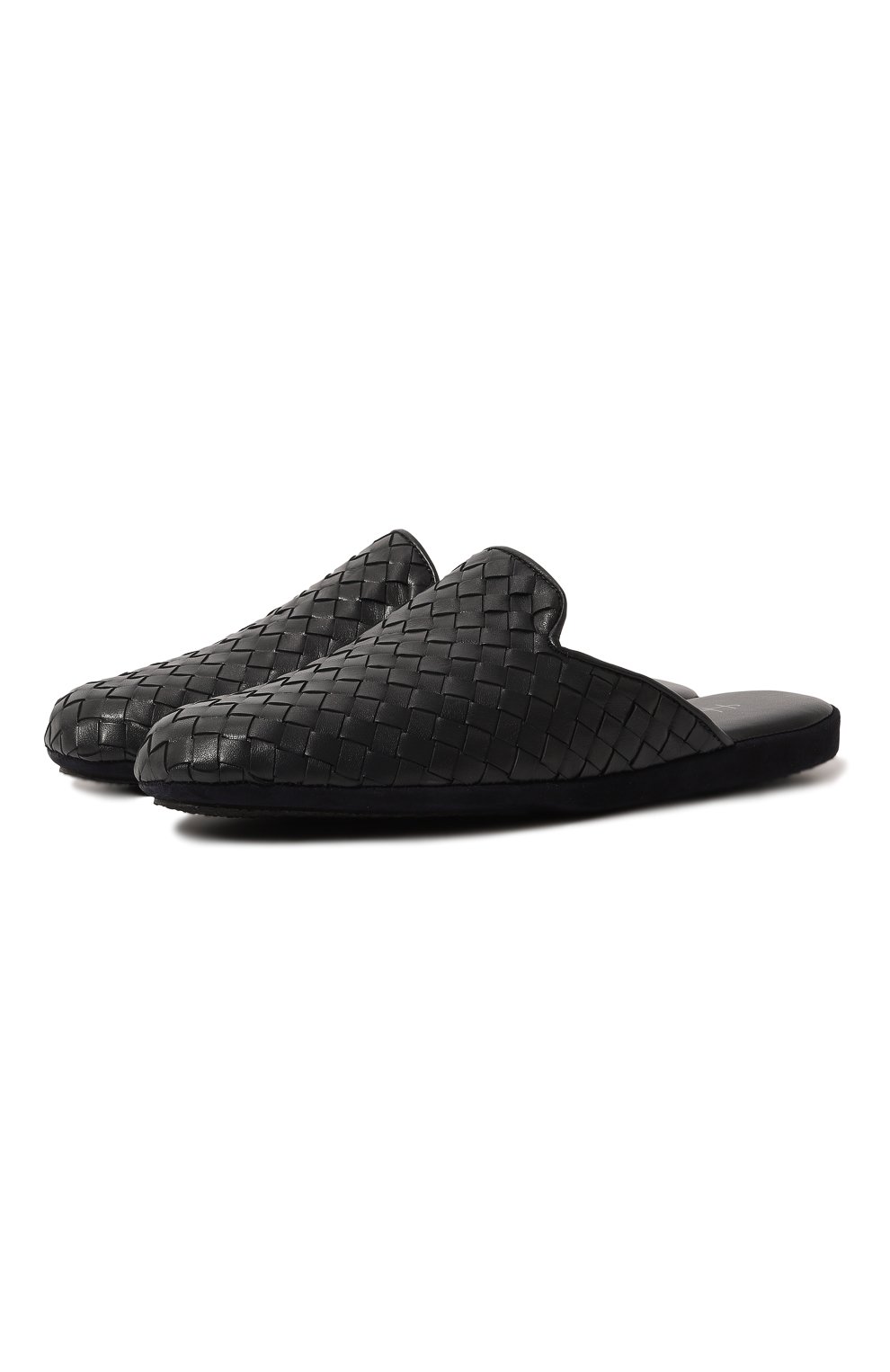 Домашние кожаные туфли HOMERS AT HOME темно-синего цвета по цене 23650 руб., арт. 16097/NAPPA, фото 1 Домашние кожаные туфли HOMERS AT HOME, арт. 16097/NAPPA, фото 1