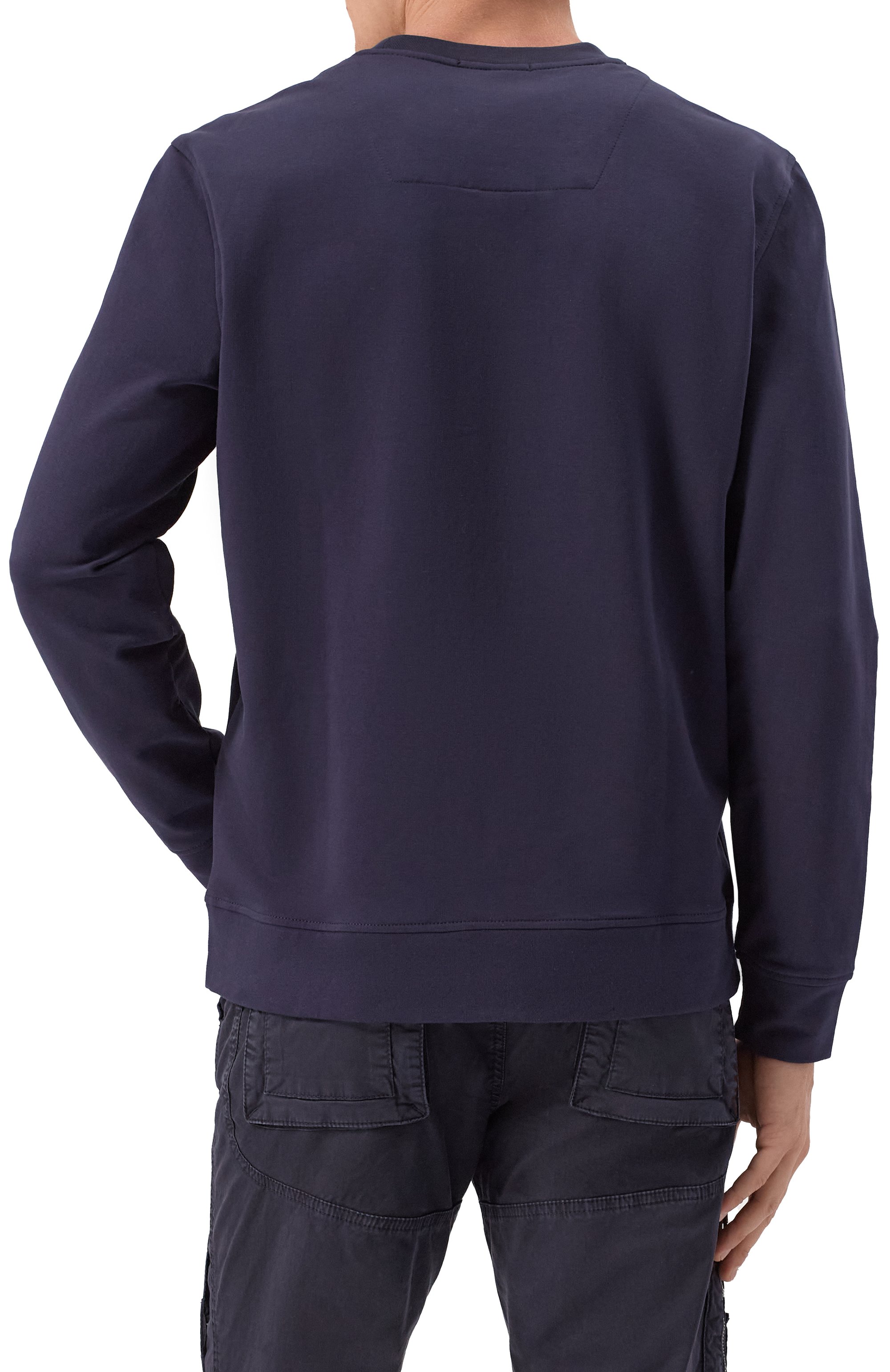 Хлопковый свитшот AERONAUTICA MILITARE темно-синего цвета по цене 13950 руб., арт. 241/FE1769F459, фото 4 Хлопковый свитшот AERONAUTICA MILITARE, арт. 241/FE1769F459, фото 4