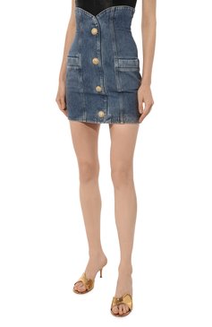 Джинсовая юбка BALMAIN, арт. CF0LB029/DE32, фото 1
