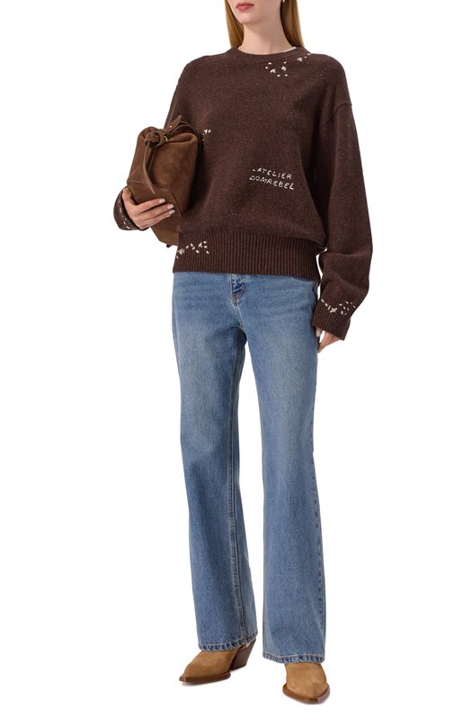 Свитер DOMREBEL 0FFICE KNIT CREWNECK Коричневый  0FFICE KNIT CREWNECK Фото 2