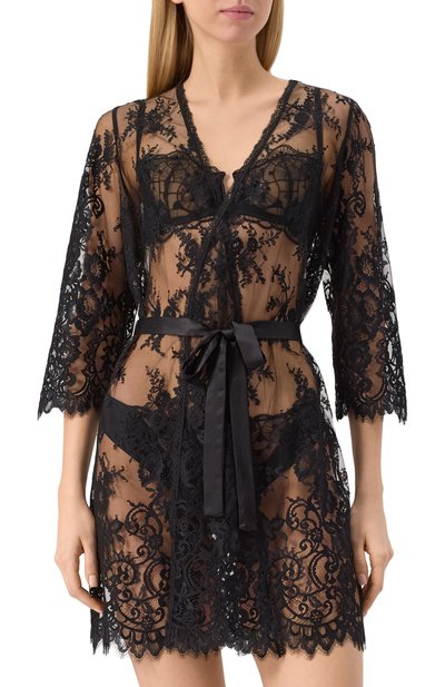 Халат LISE CHARMEL черного цвета по цене 38190 руб., арт. ALJ2035, фото 3 Халат LISE CHARMEL, арт. ALJ2035, фото 3