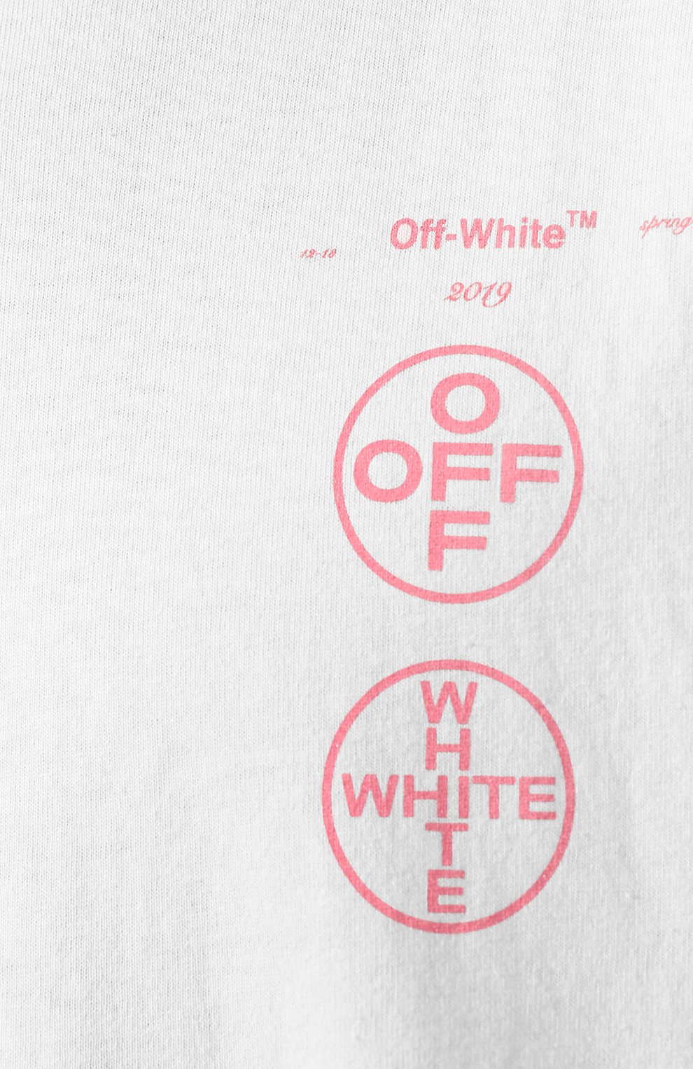 Хлопковая футболка OFF-WHITE белого цвета по цене 21050 руб., арт. 0MAA038R191850110288, фото 5 Хлопковая футболка OFF-WHITE, арт. 0MAA038R191850110288, фото 5