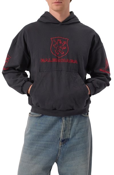 Хлопковое худи BALENCIAGA, арт. 807999/TRVR9, фото 3