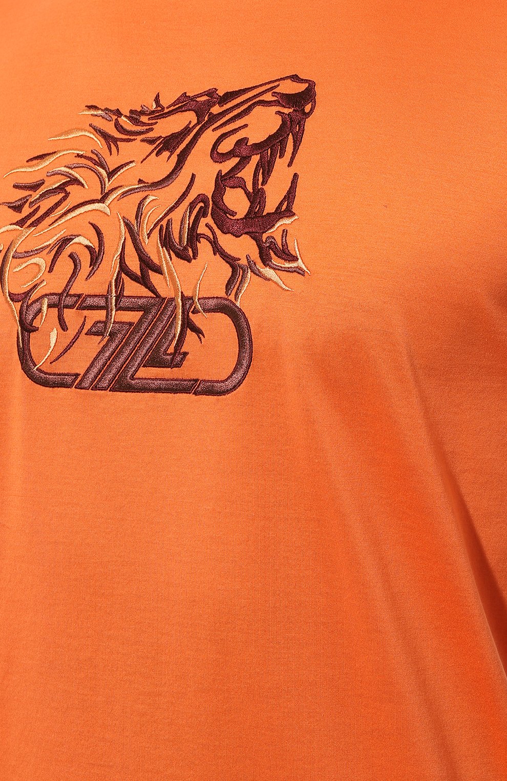 Хлопковая футболка ZILLI оранжевого цвета по цене 71650 руб., арт. MBZ-NT580-LE0N1/MC01, фото 5 Хлопковая футболка ZILLI, арт. MBZ-NT580-LE0N1/MC01, фото 5