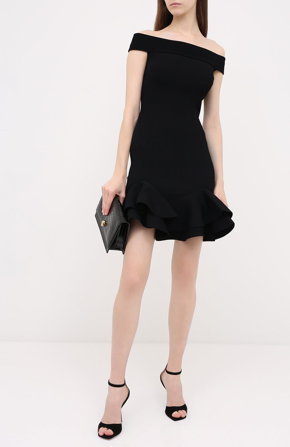 Платье из вискозы ALEXANDER MCQUEEN, арт. 633641/Q1APM, фото 2