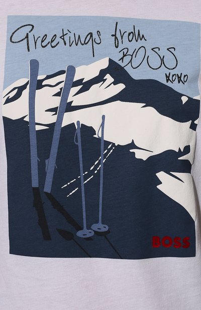 Хлопковая футболка BOSS белого цвета по цене 6960 руб., арт. 50479968, фото 5 Хлопковая футболка BOSS, арт. 50479968, фото 5