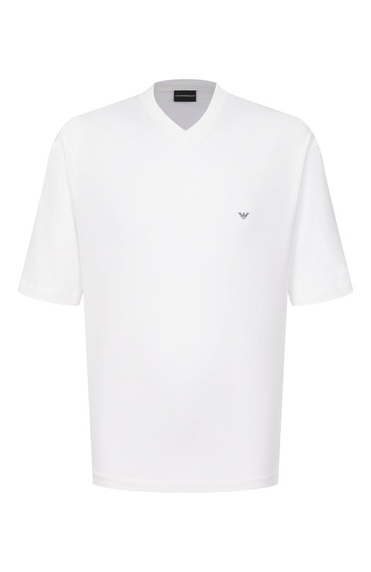 Хлопковая футболка Emporio Armani EM005277/AF24470 Белый EM005277/AF24470