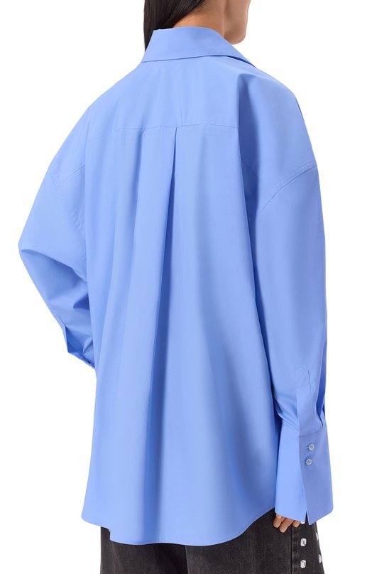 Хлопковая рубашка Giuseppe di Morabito 06PSED168 16302 Голубой  06PSED168 16302 Фото 4