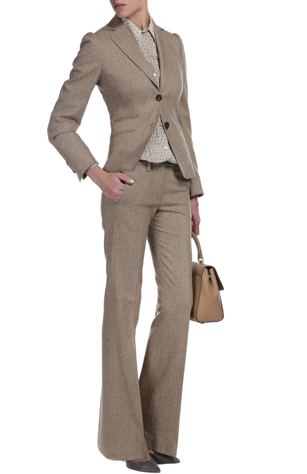 Блуза KITON серого цвета по цене 96550 руб., арт. D36402/4L96, фото 4 Блуза KITON, арт. D36402/4L96, фото 4