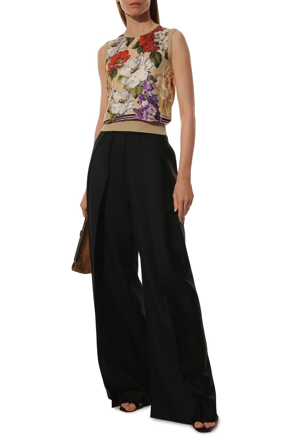 Шелковый топ DOLCE & GABBANA бежевого цвета по цене 92300 руб., арт. FX620T/JASKK/0UTLET AW22-23, фото 2 Шелковый топ DOLCE & GABBANA, арт. FX620T/JASKK/0UTLET AW22-23, фото 2