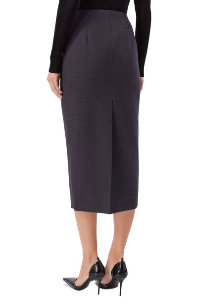Шерстяная юбка MUGLER синего цвета по цене 127500 руб., арт. 26F1JU06001042, фото 4 Шерстяная юбка MUGLER, арт. 26F1JU06001042, фото 4