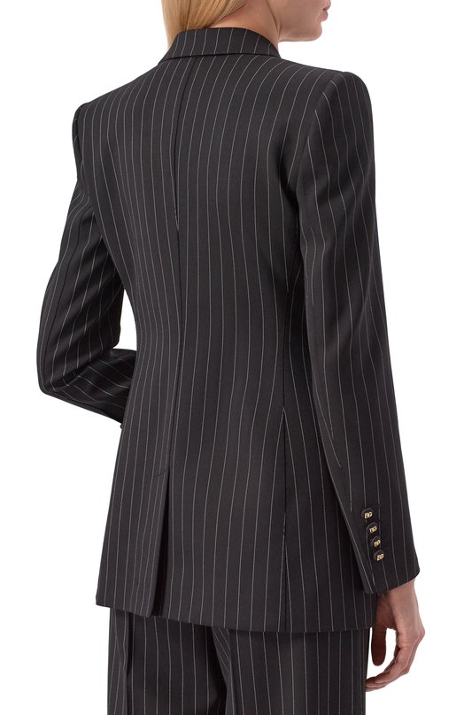 Шерстяной жакет Dolce & Gabbana F29QFT/FRBC0 Чёрный  F29QFT/FRBC0 Фото 4